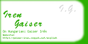 iren gaiser business card